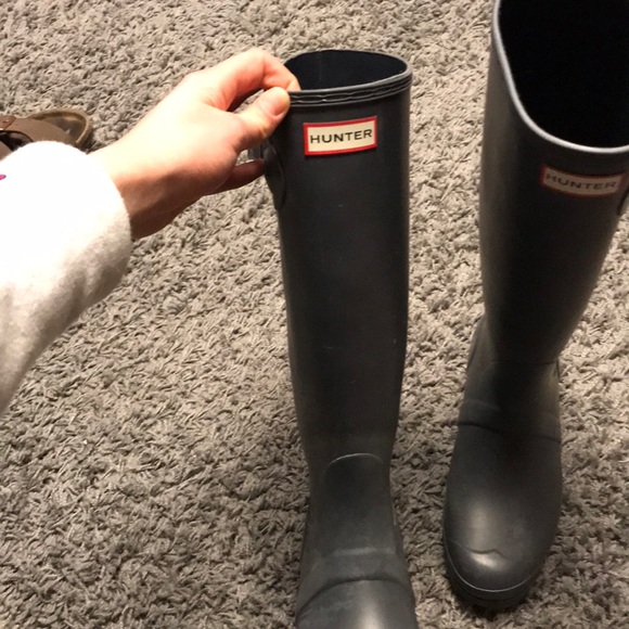 Dark Grey Hunter Boots - Picture 2 of 3
